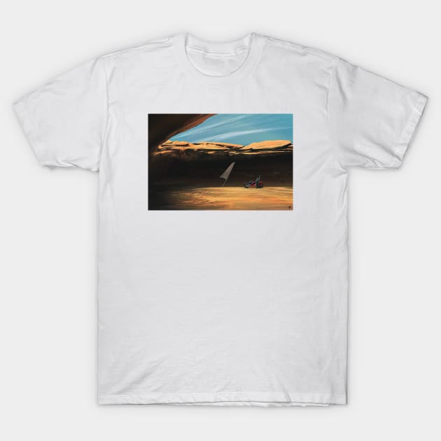 Find the flag, wave to the camera T-Shirt by JoshWhiteArt